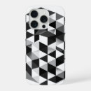 Search for 3d geometric iphone cases Black and white