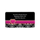 Search for black and white damask return address labels Classic