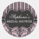 Search for damask bridal shower stickers Black