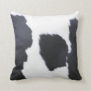 Search for black and white cowhide cushions Cowboy