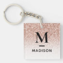 Search for rose key rings Rose gold glitter