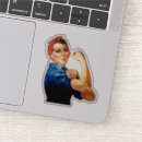 Search for vintage women stickers Rosie the riveter