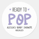 Search for ready to pop baby shower stickers Purple