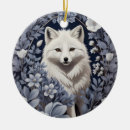 Search for white fox christmas tree decorations Animal