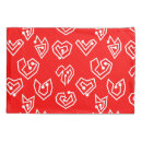 Search for red hearts pillowcases White