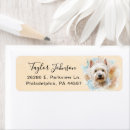 Search for terrier dog return address labels Watercolor