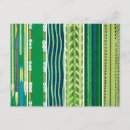 Search for green pattern postcards Textile