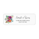 Search for rose bouquet return address labels Watercolor