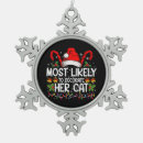 Search for santa cat christmas tree decorations Xmas