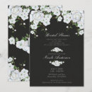 Search for white rose bridal shower invitations Black