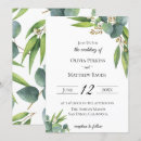 Search for eucalyptus foliage wedding invitations Green and white