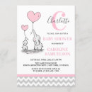 Search for pink grey elephant baby shower invitations Modern