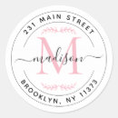 Search for pink return address stickers Modern calligraphy