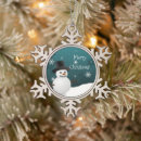 Search for winter scene christmas tree decorations Snowman