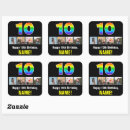 Search for birthday 10 stickers 10 years old