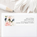 Search for blue and pink return address labels Bride