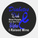Search for blue ribbon dad stickers Diabetes designs