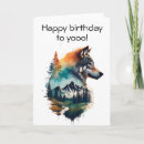 Search for watercolor wolf cards Funny