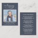 Search for in loving memory business cards Poem