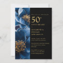 Search for gold and black 50th anniversary invitations Floral