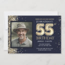 Search for 55th birthday invitations Gold