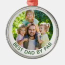 Search for funny golf christmas tree decorations Best dad by par