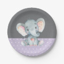 Search for elephant baby shower plates It's a girl