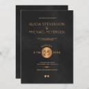 Search for black copper invitations Minimalist