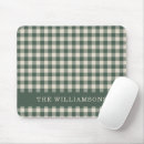 Search for green gingham mousepads Plaid
