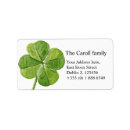 Search for leprechauns return address labels Clover