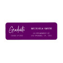 Search for purple graduation return address labels University