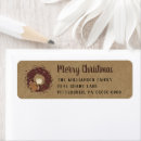 Search for gingerbread return address labels Rustic