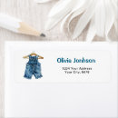 Search for denim return address labels Baby shower