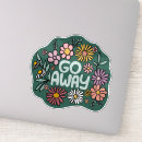 Search for funny flower stickers Whimsical