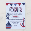 Search for nautical 1st birthday invitations Anchor