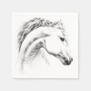 Search for horse napkins Black and white