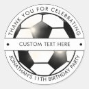 Search for football birthday stickers thank you