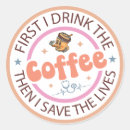 Search for tired mom stickers Coffee