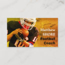 Search for football coach business cards Gridiron