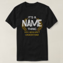 Search for last name tshirts Black