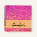 Search for orange glitter notebooks Girly