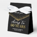 Search for 60th birthday favour boxes Black and gold