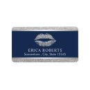Search for navy blue and silver return address labels Glitter