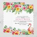 Search for tropical flamingo invitations Luau