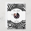Search for zebra baby girl shower invitations Pink