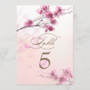Search for cherry blossom wedding table cards Japanese