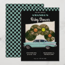 Search for vintage car baby shower invitations Blue