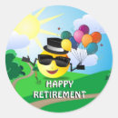 Search for happy retirement round stickers Congratulations