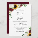 Search for sunflower and burgundy wedding invitations Yellow
