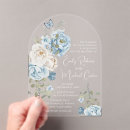 Search for floral arch wedding invitations Blue